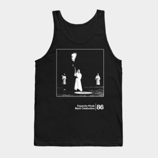 Black Celebration - Depeche Mode / Minimal Graphic Artwork Design Tank Top